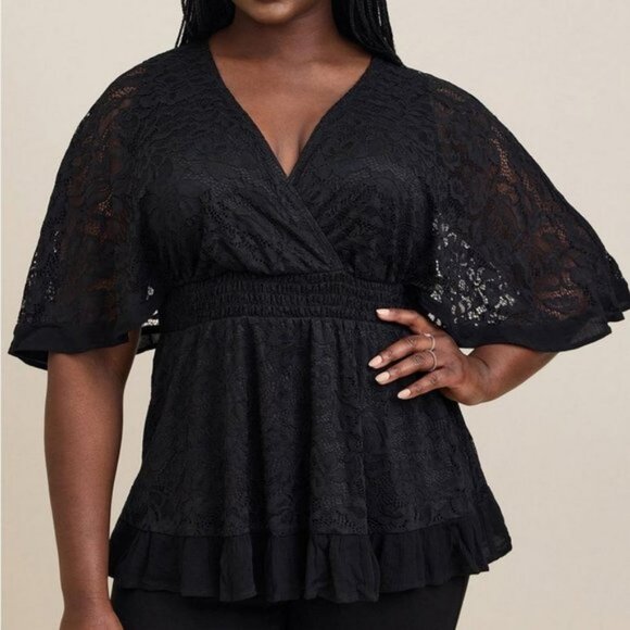 Torrid Black Lace Blouse - Picture 2 of 5